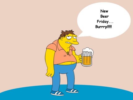 barney gumble beer sticker