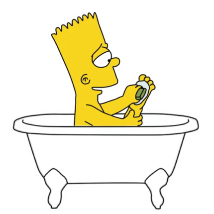 bart-simpson-BATH TIME Sticker