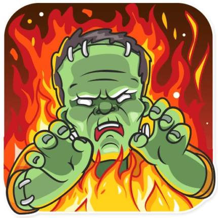 franky the monster_cartoon sticker 15