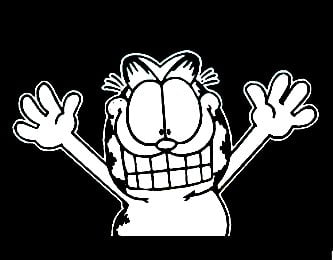 Garfeild Wave Decal Sticker