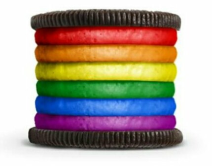 Gay Pride Oreo Sticker