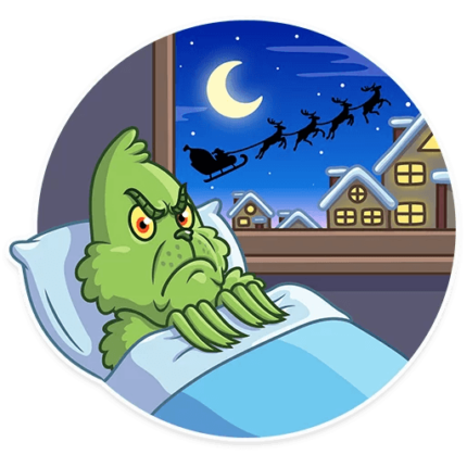 grinch stole christmas_cartoon sticker 13
