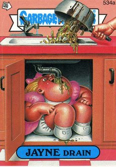 JAYNE Drain Funny Sticker Name Decal