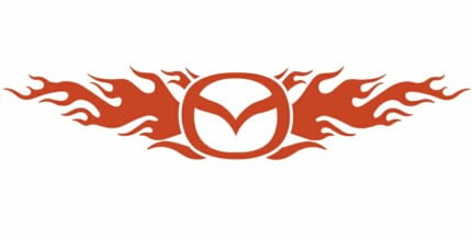 Mazda Flames Back Auto Graphics