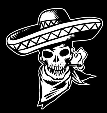 Mexican Skull Vinyl Decal