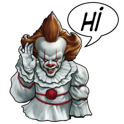 PENNYWISE HI COLOR HORROR STICKER
