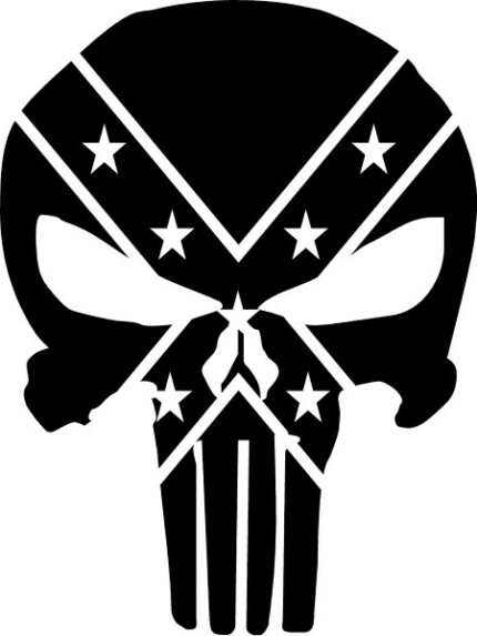 punisher rebel die cut decal
