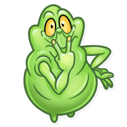 slimer ghost busters funny sticker 25