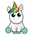 UNICORN BABY RAINBOW STICKER