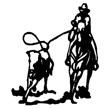 Cowboy Roping Calf Decal