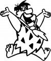 Fred Flintstone Decal Sticker
