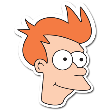 fry_HEAD FUTURAMA STICKER