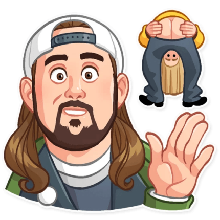 jay and silent bob funny cartoon wall sticker 5
