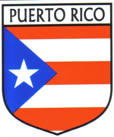 Puerto Rico Flag Crest Decal Sticker