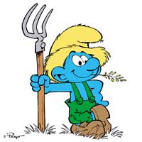 Farmer Smurf Decal