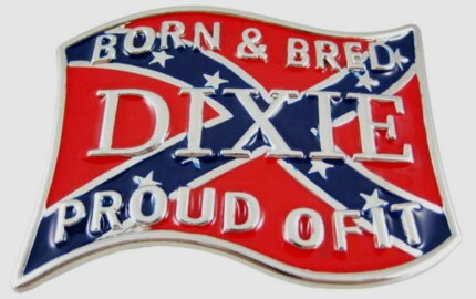 Belt Buckle Design Born and Bred Sticker