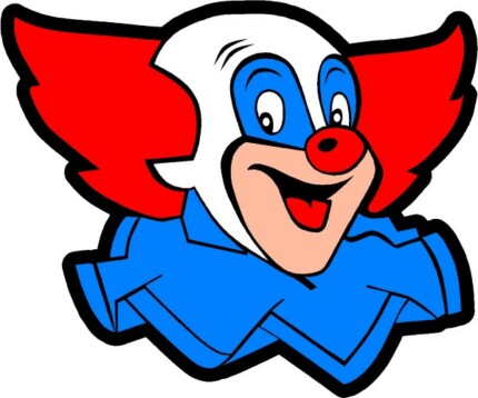 bozo the clown color sticker