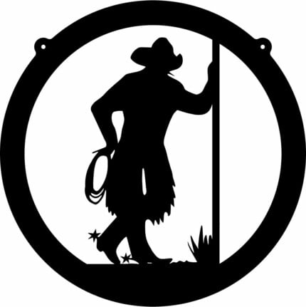Cowboy Circle Decal