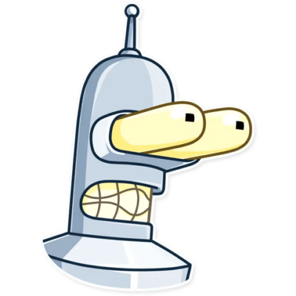 futurama tv show cartoon bender sticker 11