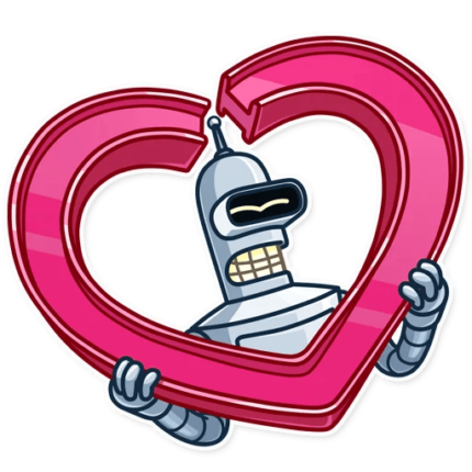futurama tv show cartoon bender sticker 7