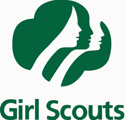 girl scouts logo green and white sticker