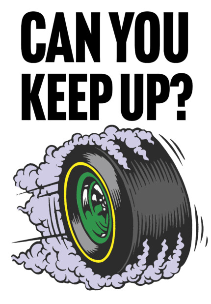 Keep Up Racing Sticker