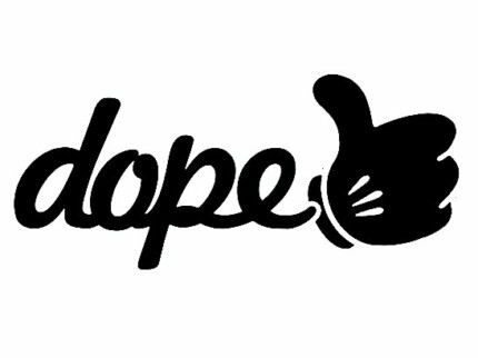 mickey hand dope sticker