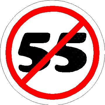 No 55 funny color auto sticker