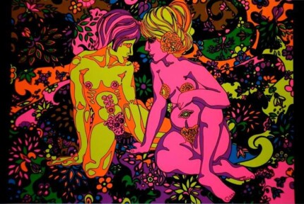 psychedelic faces wall decal car sticker 03