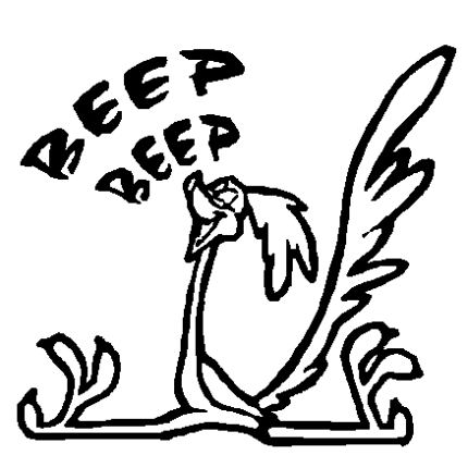 Beep Beep vinyl auto decal