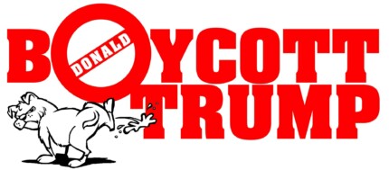 BOYCOTT TRUMP DOG PISS bumper STICKER