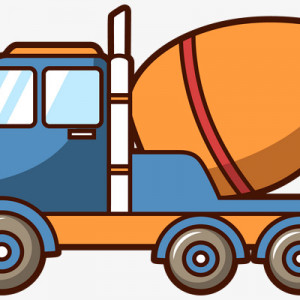 CONCRETE TRUCK STICKER 2