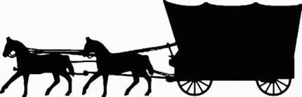 Coverd Wagon Diecut Western Decal