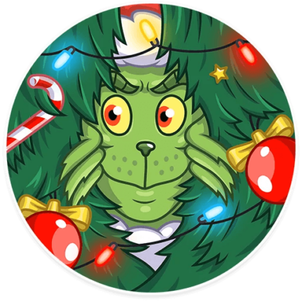 grinch stole christmas_cartoon sticker 15