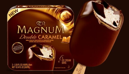 magnum DOUBLE CARAMEL ICE CREAM BAR sticker