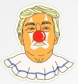 TRUMP CLOWN FACE STICKER
