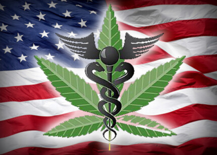 american flag medical weed sticker