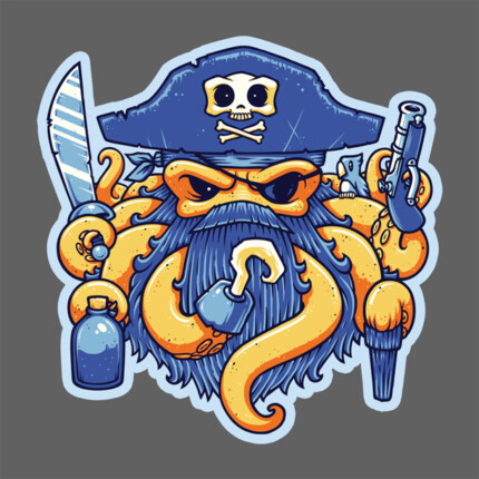 Capt-Arrrctopus ZOMBIE STICKER