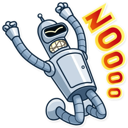 futurama tv show cartoon bender sticker 23
