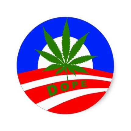 hope is dope round sticker 