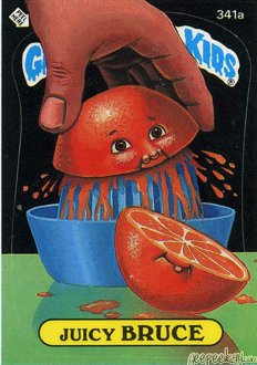 Juicy BRUCE Funny Decal Name Sticker