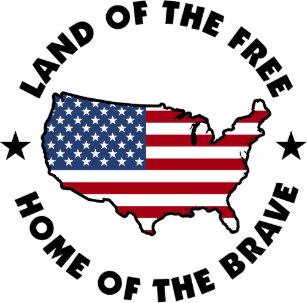 land_of_the_free_round color patriotic_stickers