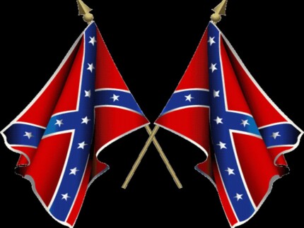 MARCHING REBEL BATTLE FLAGS STICKER