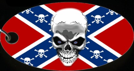 rebel oval dog tag sticker