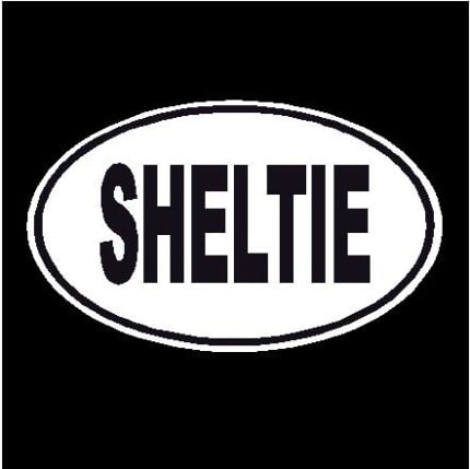 Sheltie Dog Oval Decal