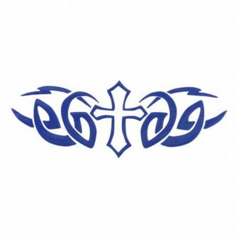 Tribal Cross Decal