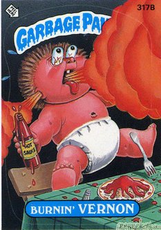 Burnnin VERNON Funny Sticker Name Decal