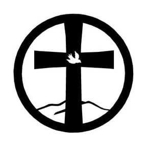 Cross and Dove Scene Decal
