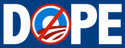 DOPE anti obama sticker