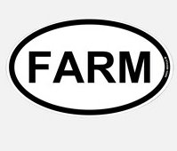 farm oval decal